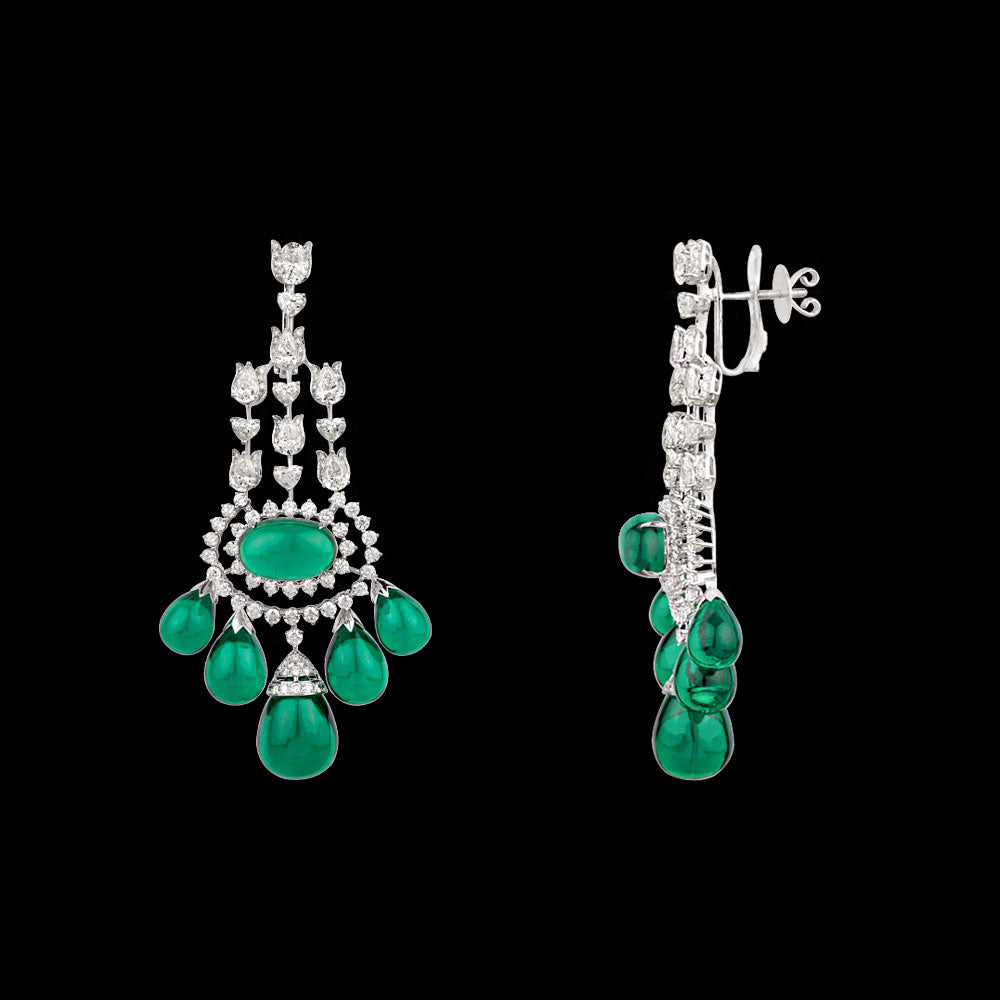 18K White Gold Diamond Jewellery - 10.58ct VVS-VS-HI with Colour Stones