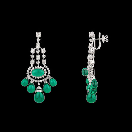 18K White Gold Diamond Jewellery - 10.58ct VVS-VS-HI with Colour Stones