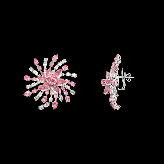 14K White Gold Diamond Jewellery - 9.852ct VS-SI-HI with Colour Stones