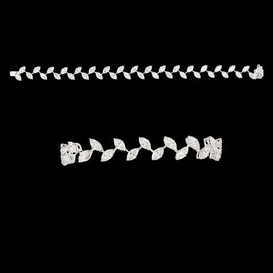 18K White Gold Diamond Bracelet - 8.97ct VVS-VS-HI