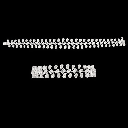 18K White Gold Diamond Bracelet - 17.08ct VVS-VS-HI