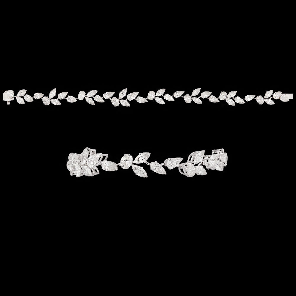 18K White Gold Diamond Bracelet - 11.63ct VVS-VS-IJ