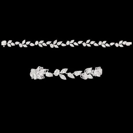 18K White Gold Diamond Bracelet - 11.63ct VVS-VS-IJ