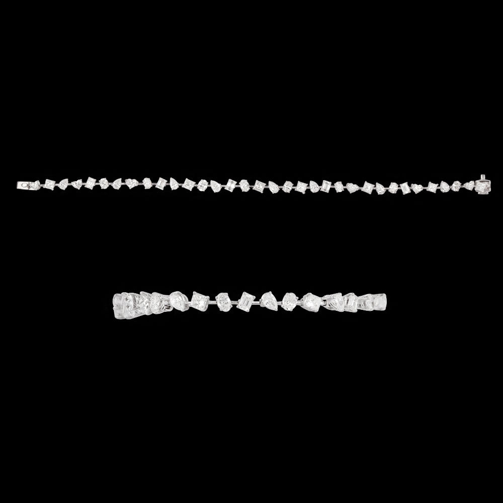 18K White Gold Diamond Bracelet - 5.46ct VVS-VS-EF