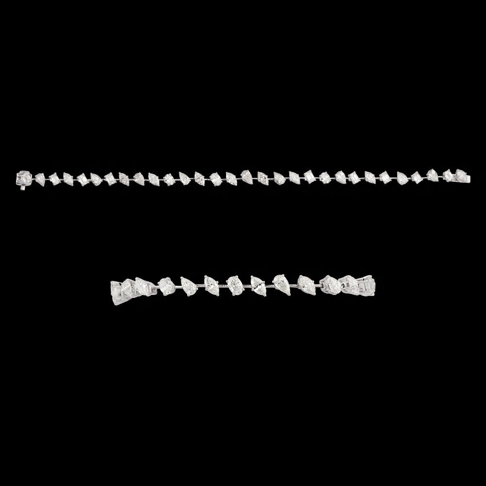 18K White Gold Diamond Bracelet - 5.69ct VS-SI-HI