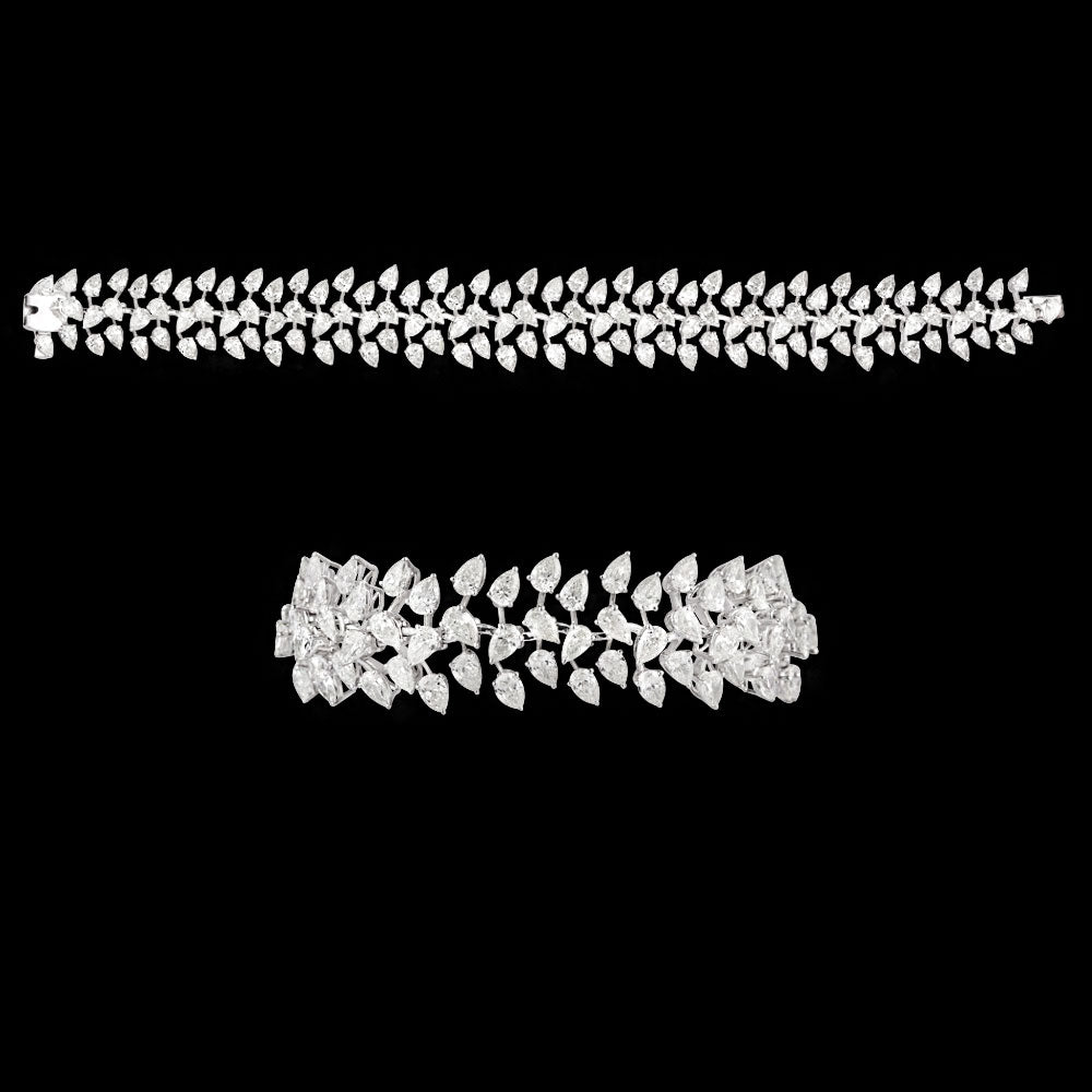 14K White Gold Diamond Bracelet - 16.86ct VS-SI-IJ