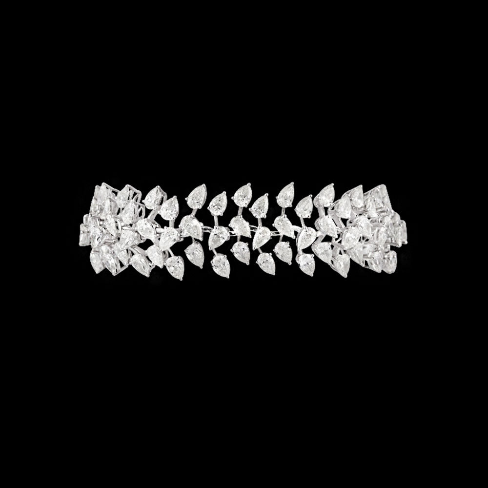 14K White Gold Diamond Bracelet - 16.86ct VS-SI-IJ