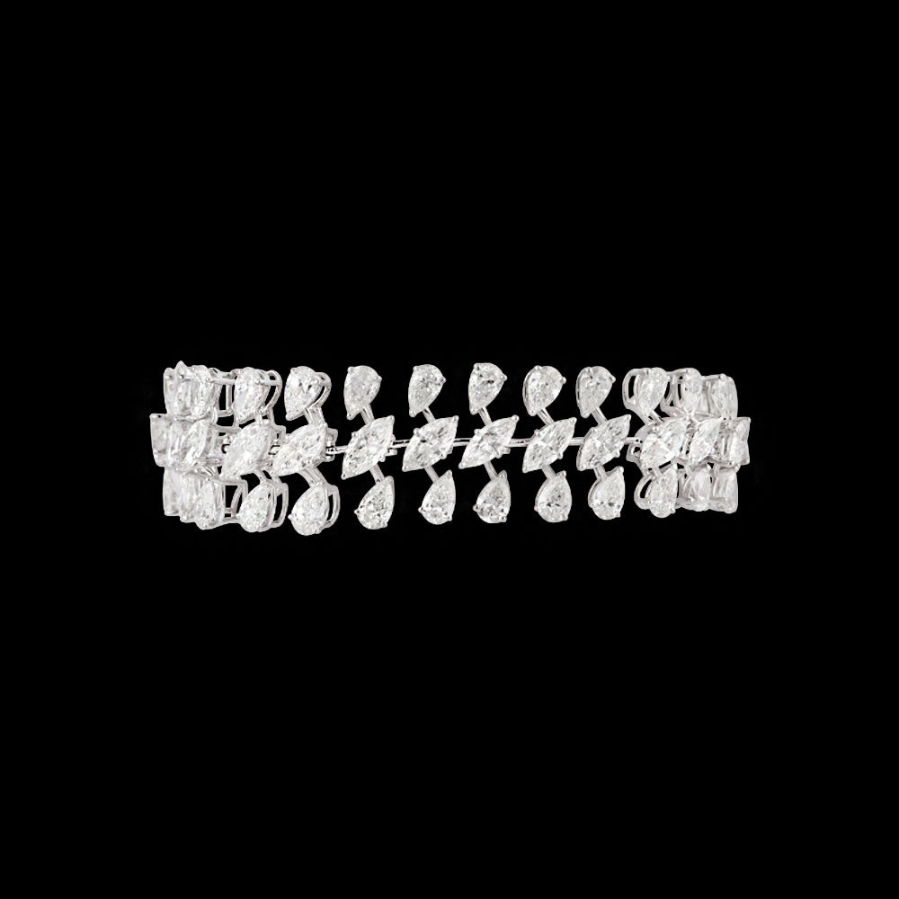 14K White Gold Diamond Bracelet - 19.77ct VS-SI-GH