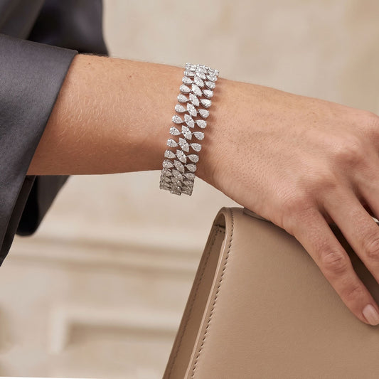 14K White Gold Diamond Bracelet - 19.77ct VS-SI-GH