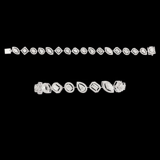 18K White Gold Diamond Bracelet - 7.271ct VS-SI-GH