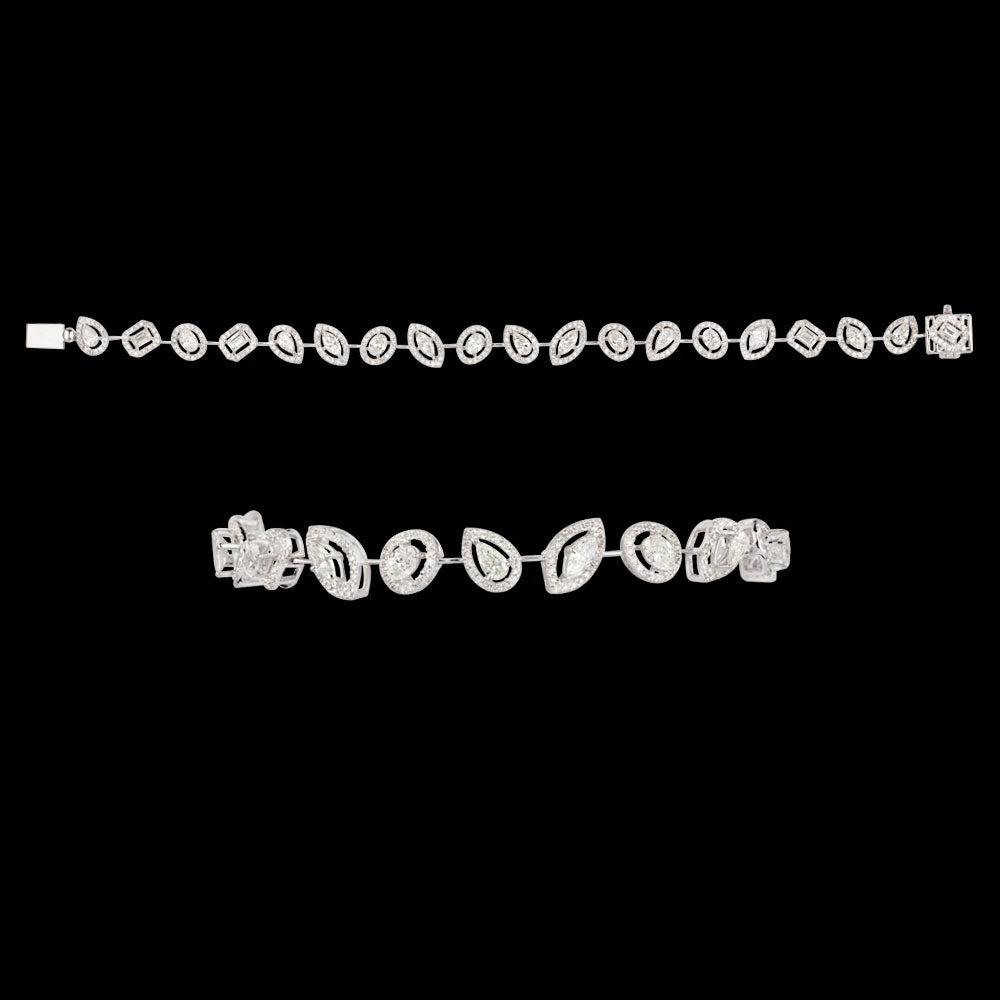 18K White Gold Diamond Bracelet - 3.356ct VS-SI-HI