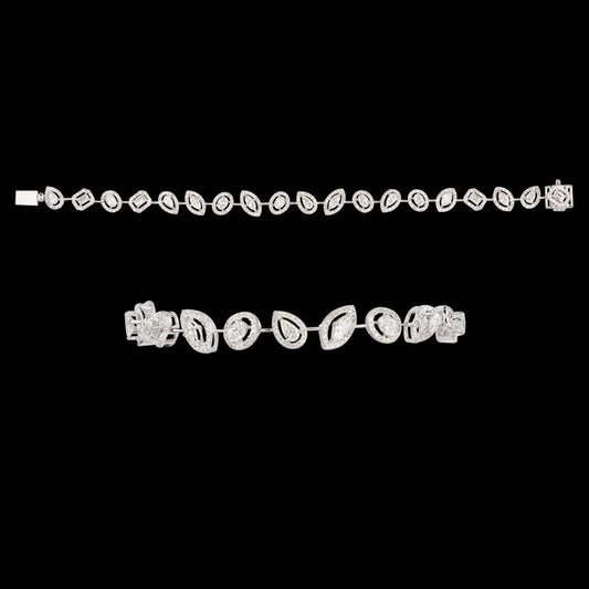 18K White Gold Diamond Bracelet - 3.356ct VS-SI-HI