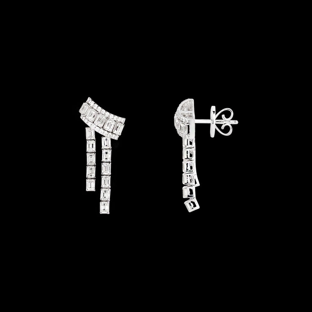 18K White Gold Diamond Necklace - 4.637ct VVS-VS-GHI