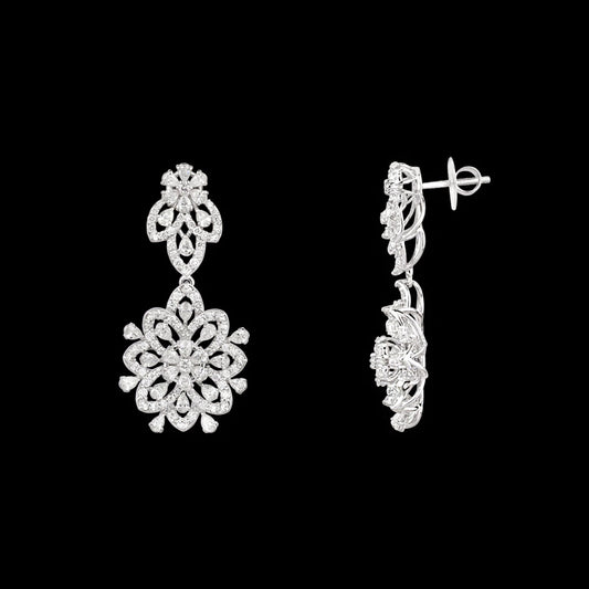 18K White Gold Diamond Necklace - 4.216ct VVS-FG