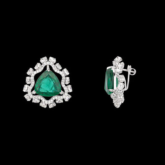 18K White Gold Diamond Necklace - 9.915ct VS-SI-GH with Colour Stones