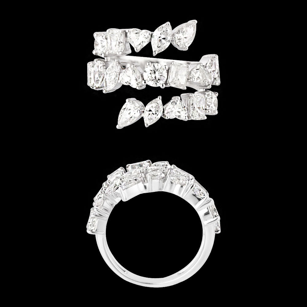 18K White Gold Diamond Ring - 4.095ct VVS-VS-GH