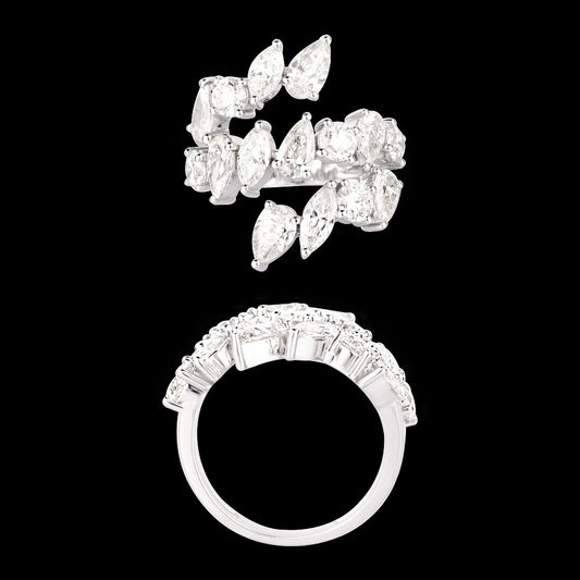 18K White Gold Diamond Ring - 4.083ct VVS-VS-HI