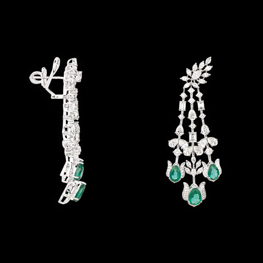 18K White Gold Diamond Jewellery - 9.439ct VS-SI-IJ with Colour Stones