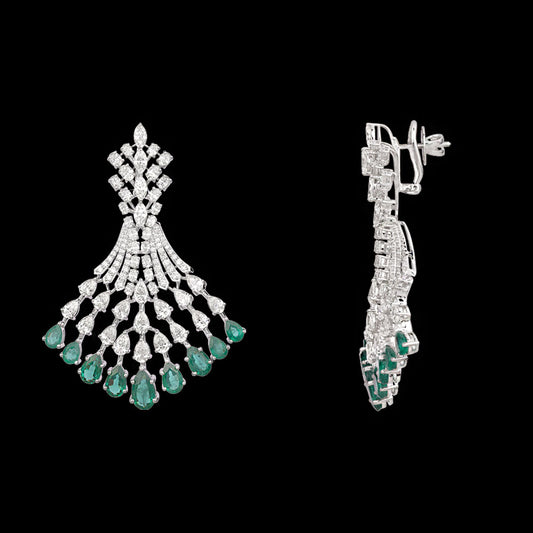 18K White Gold Diamond Jewellery - 15.364ct VS-SI-HI with Colour Stones