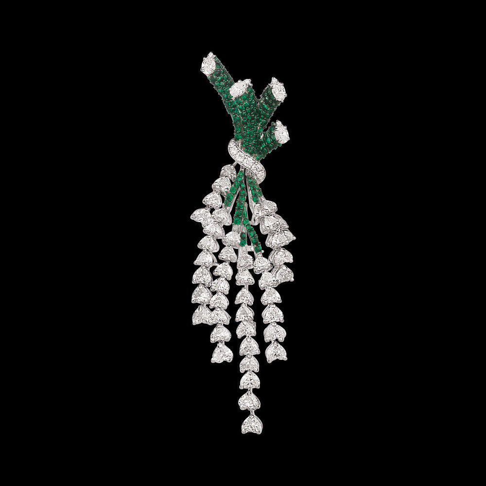 14K White Gold Diamond Jewellery - 8.501ct VVS-VS-FG with Colour Stones
