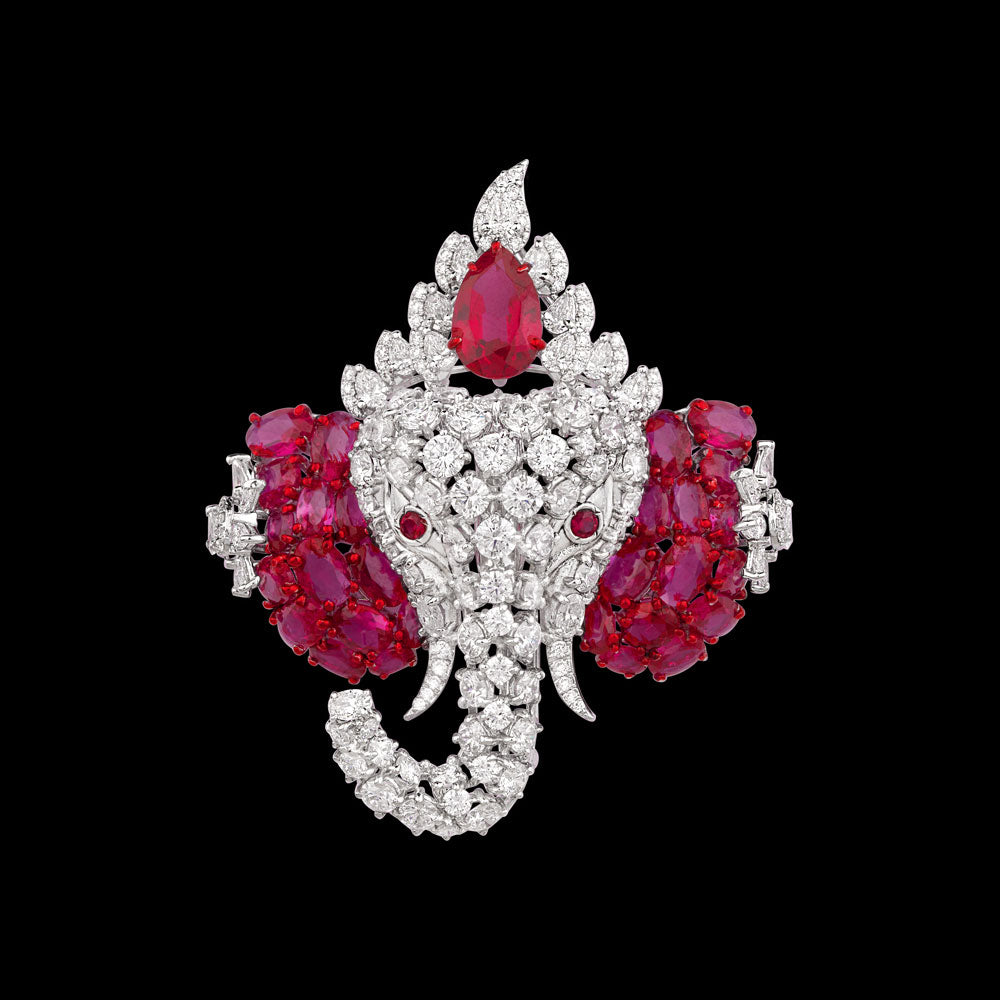 18K White Gold Diamond Jewellery - 7.133ct VVS-EF with Colour Stones
