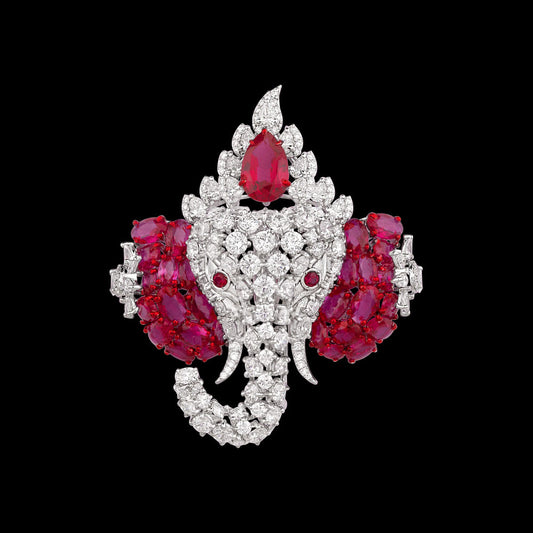 18K White Gold Diamond Jewellery - 7.133ct VVS-EF with Colour Stones