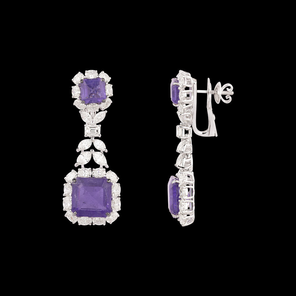 18K White Gold Diamond Jewellery - 11.572ct VS-SI-HI with Colour Stones