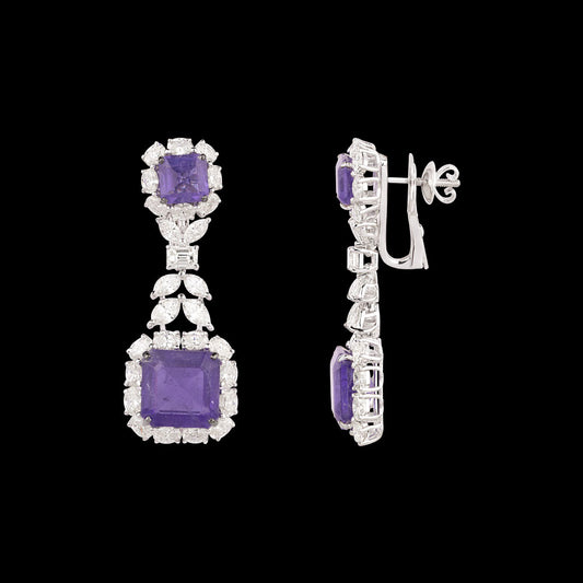 18K White Gold Diamond Jewellery - 11.572ct VS-SI-HI with Colour Stones