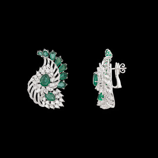 18K White Gold Diamond Jewellery - 8.343ct VVS-EF with Colour Stones