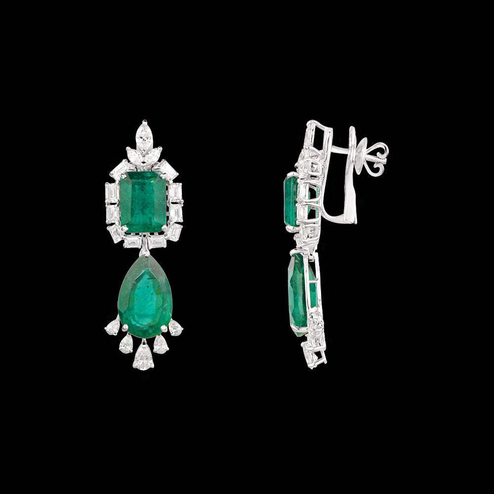 18K White Gold Diamond Jewellery - 5.072ct VS-SI-HI with Colour Stones