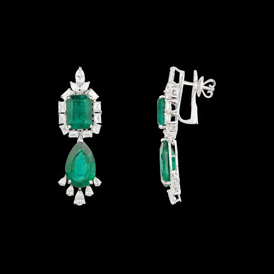 18K White Gold Diamond Jewellery - 5.072ct VS-SI-HI with Colour Stones