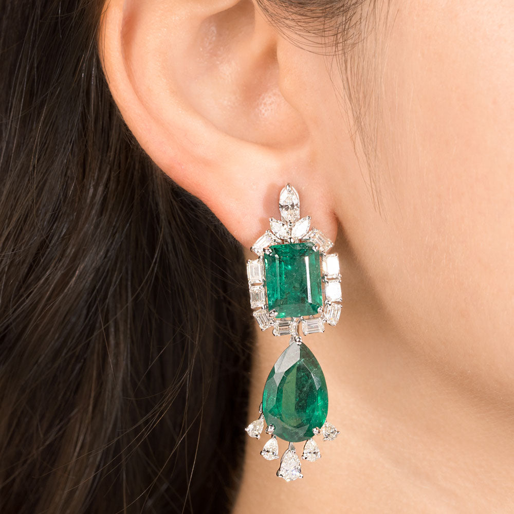 18K White Gold Diamond Jewellery - 5.072ct VS-SI-HI with Colour Stones
