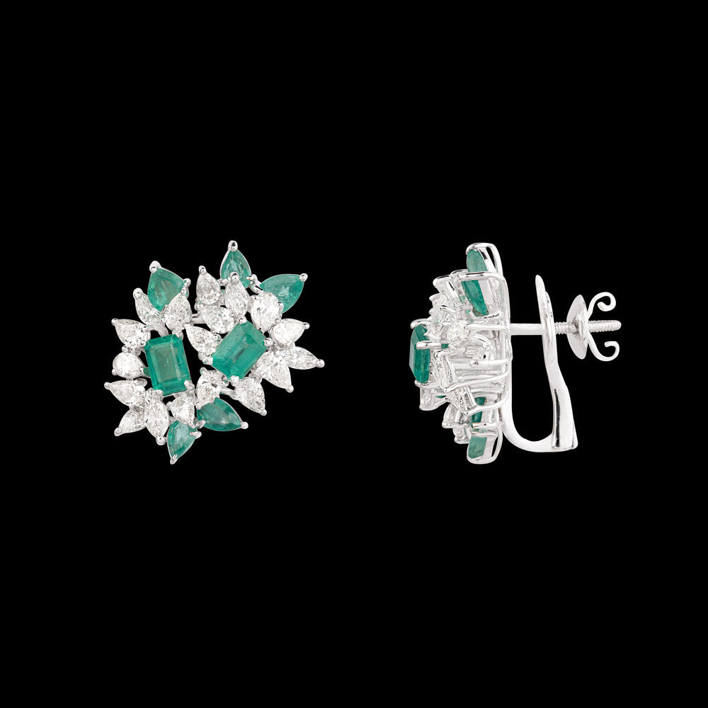 18K White Gold Diamond Jewellery - 5.233ct VS-SI-HI with Colour Stones