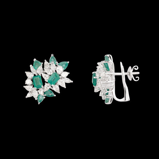 18K White Gold Diamond Jewellery - 5.233ct VS-SI-HI with Colour Stones