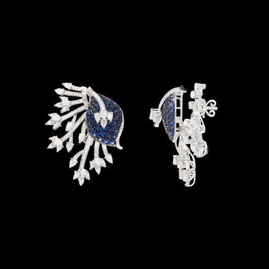 18K White Gold Diamond Jewellery - 4.305ct VVS-EF with Colour Stones