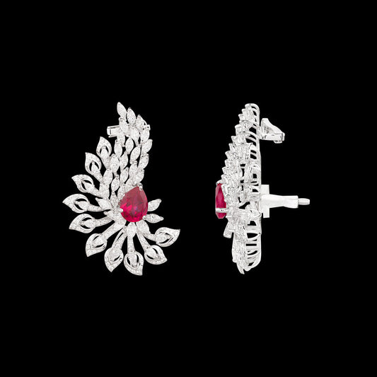 18K White Gold Diamond Jewellery - 5.282ct VVS-EF with Colour Stones