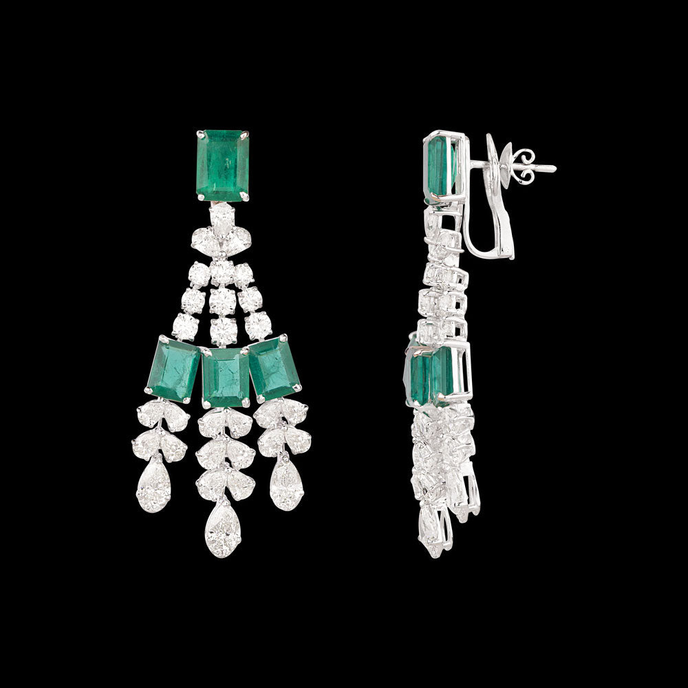 18K White Gold Diamond Jewellery - 16.594ct VVS-VS-I with Colour Stones