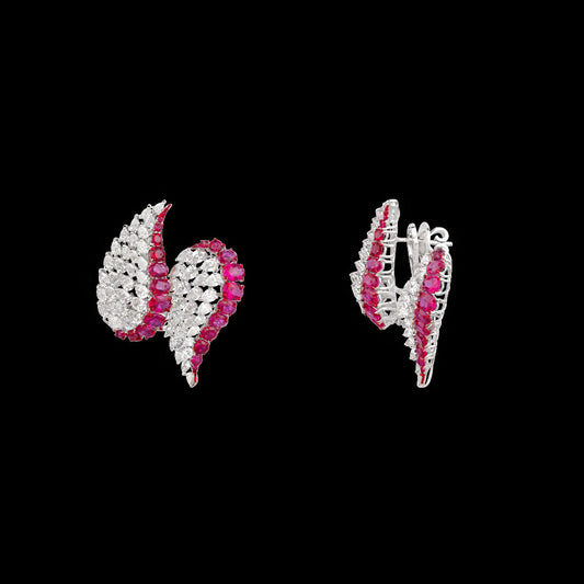 18K White Gold Diamond Jewellery - 6.79ct VS-SI-FG with Colour Stones
