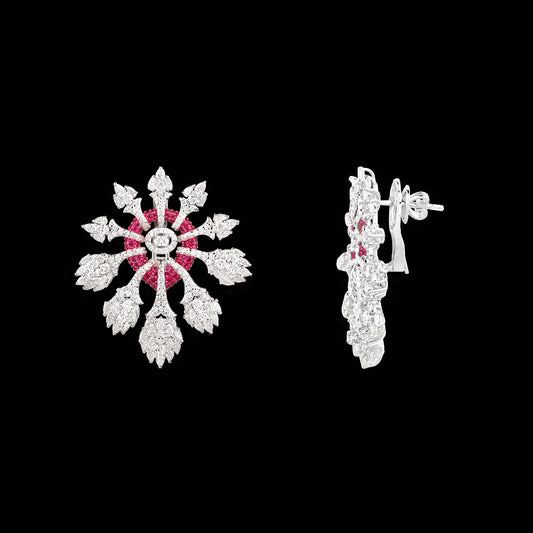 18K White Gold Diamond Jewellery - 7.196ct VS-SI-EF with Colour Stones