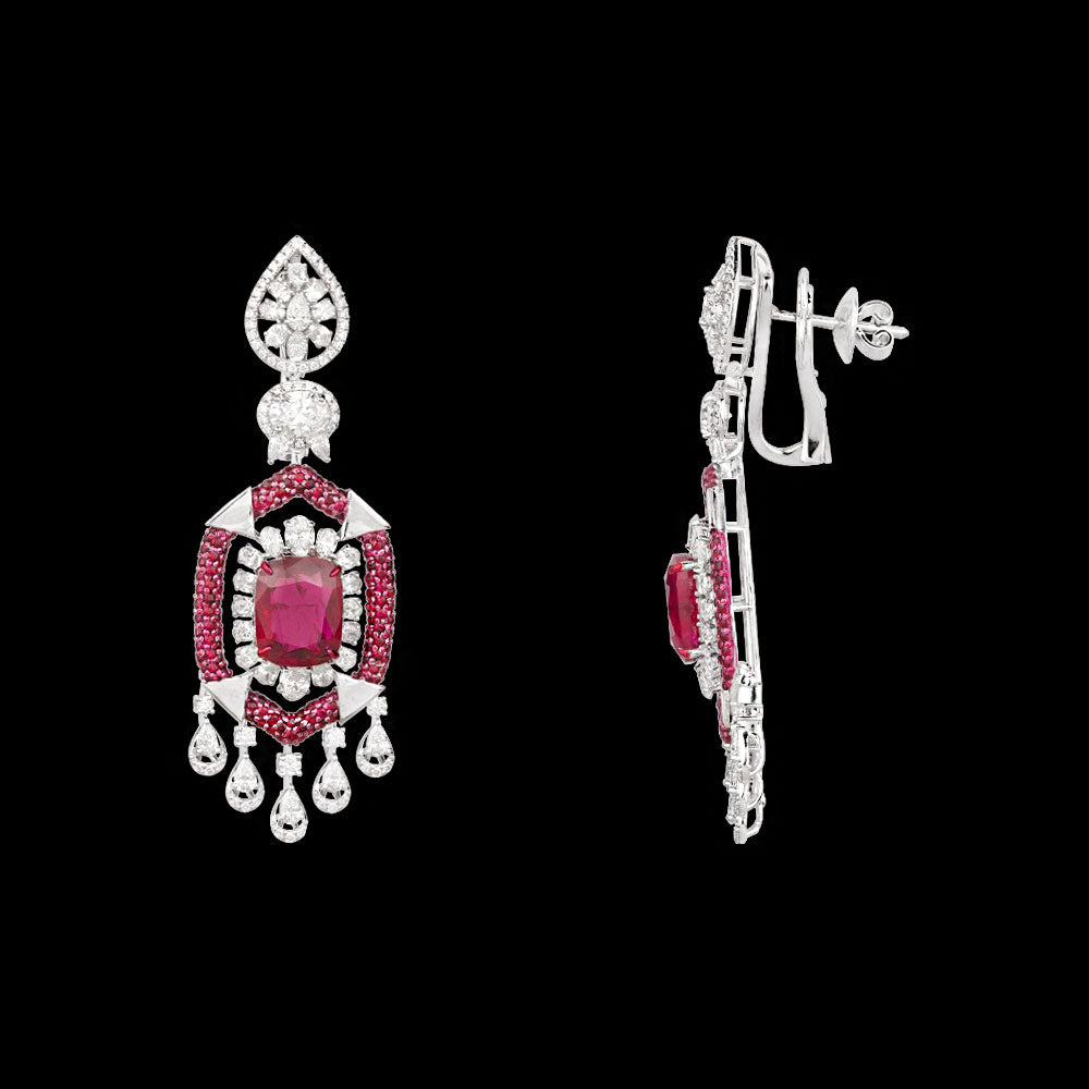 18K White Gold Diamond Jewellery - 5.29ct VS-SI-GH with Colour Stones