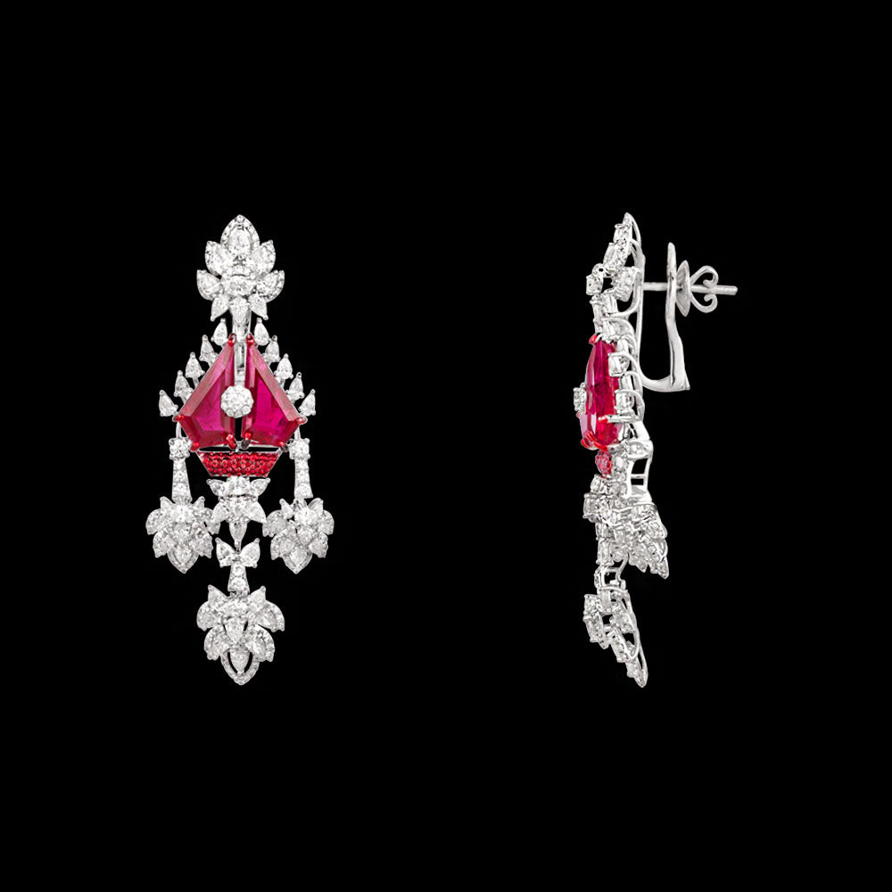 18K Yellow Gold Diamond Jewellery - 8.855ct VVS-VS-FG with Colour Stones