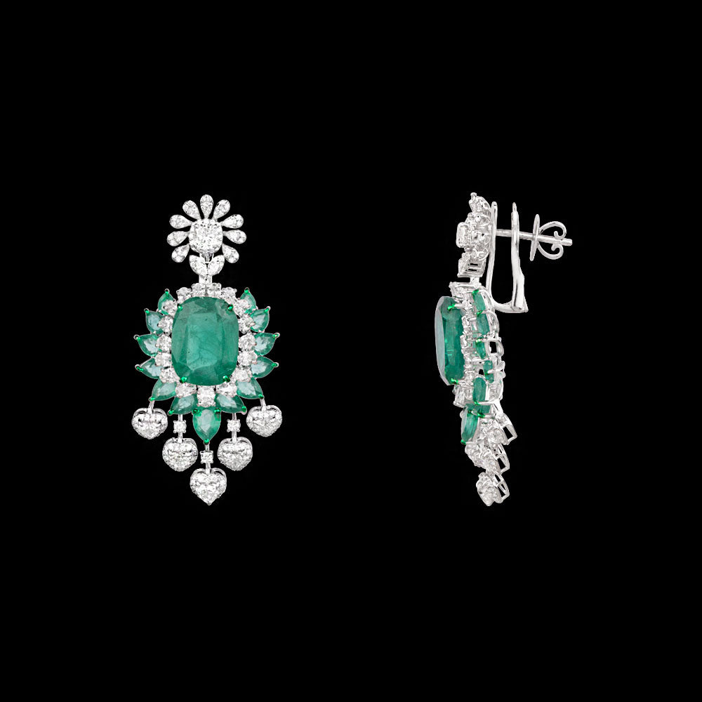 18K White Gold Diamond Jewellery - 8.301ct VS-SI-FG with Colour Stones