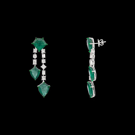 18K White Gold Diamond Jewellery - 8.466ct VVS-VS-HI with Colour Stones