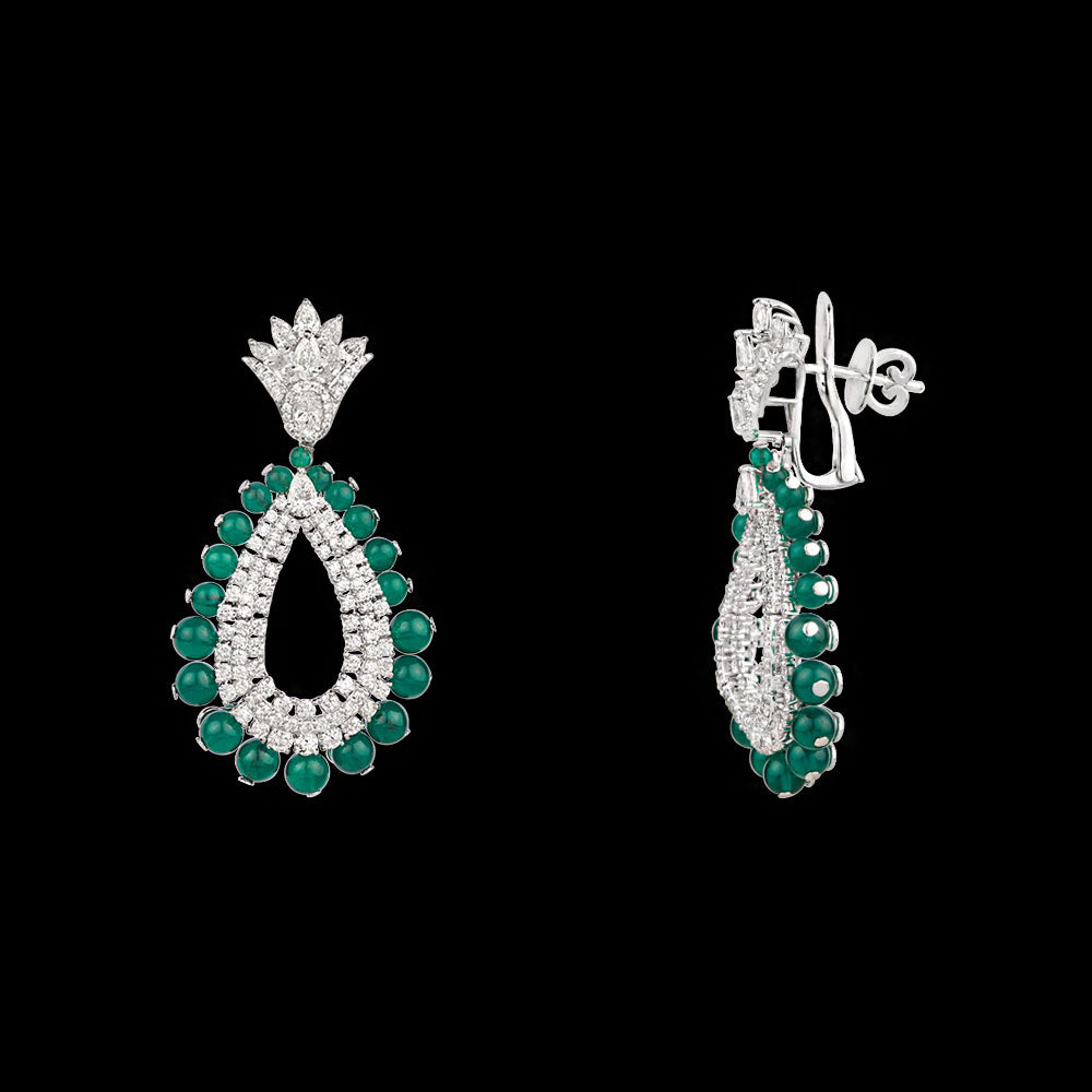 14K White Gold Diamond Jewellery - 7.2ct VS-SI-HI with Colour Stones