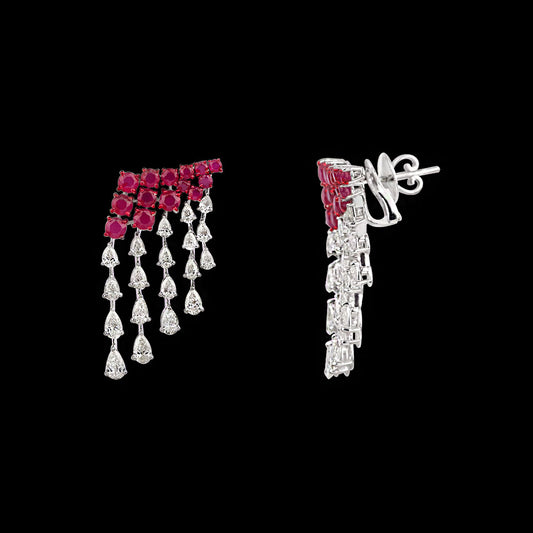 18K White Gold Diamond Jewellery - 4.595ct VS-SI-IJ with Colour Stones