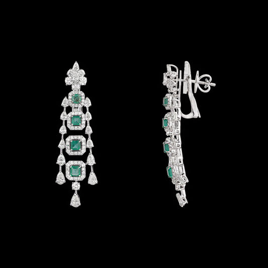 18K White Gold Diamond Jewellery - 5.389ct VS-SI-HI with Colour Stones