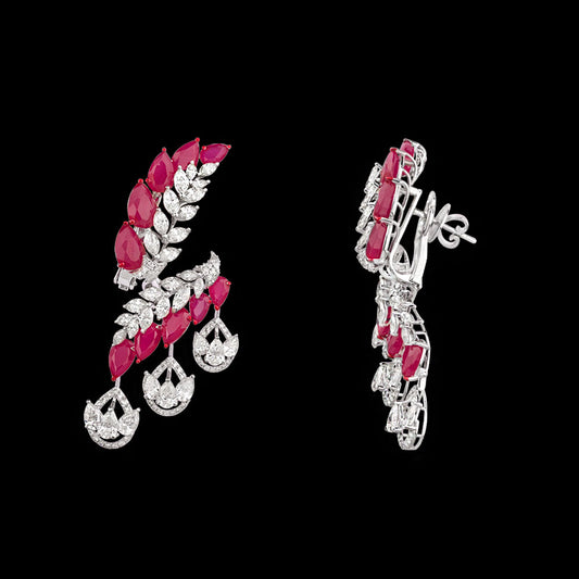 18K White Gold Diamond Jewellery - 10.734ct VS-SI-IJ with Colour Stones