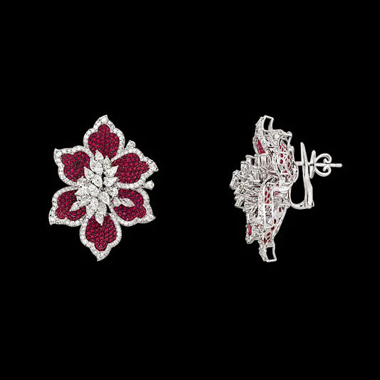 18K White Gold Diamond Jewellery - 12.356ct VS-SI-GH with Colour Stones