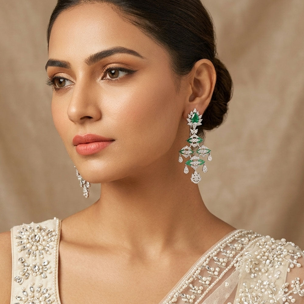 18K White Gold Diamond Jewellery - 9.319ct VVS-VS-JK with Colour Stones