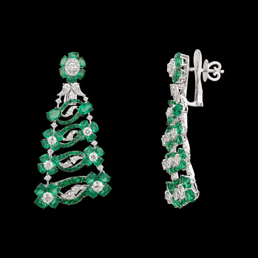14K White Gold Diamond Jewellery - 4.701ct VS-SI-JK with Colour Stones